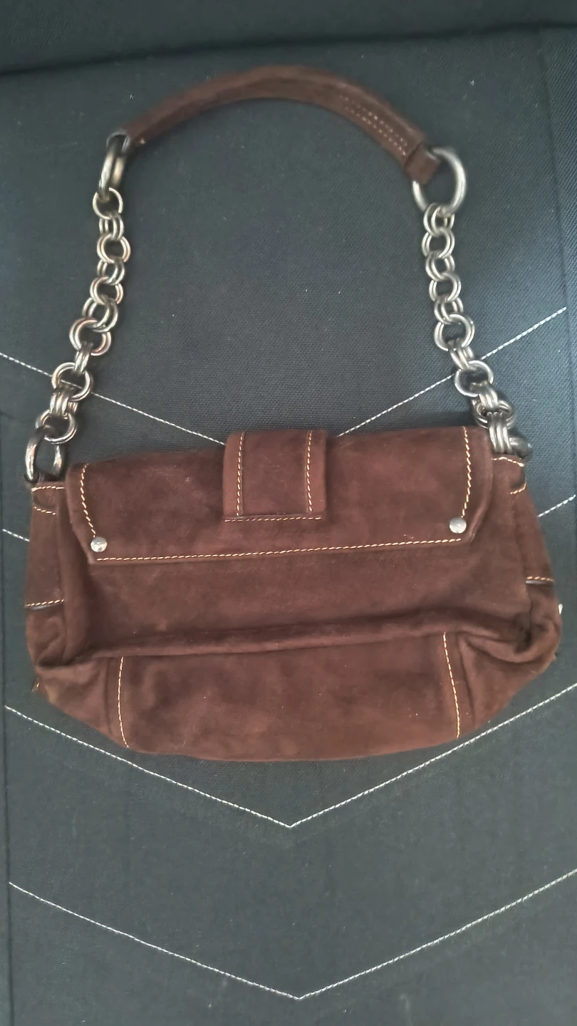 Prada Brown Suede Chain Shoulder Bag - photo 2