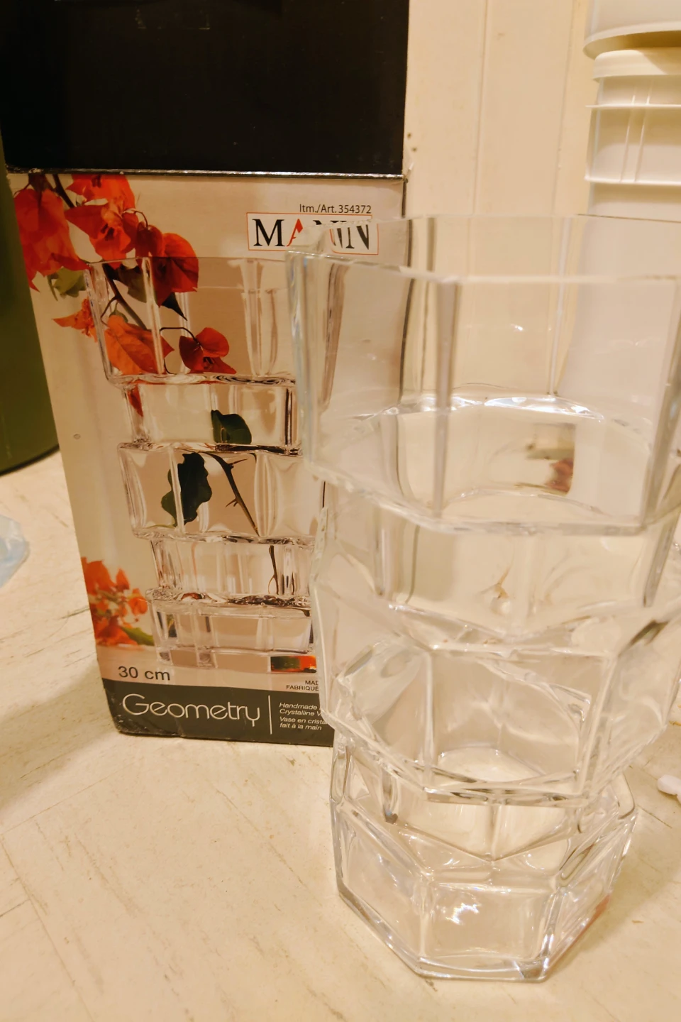 MANN Geometry 30 cm Handmade Crystal Vase