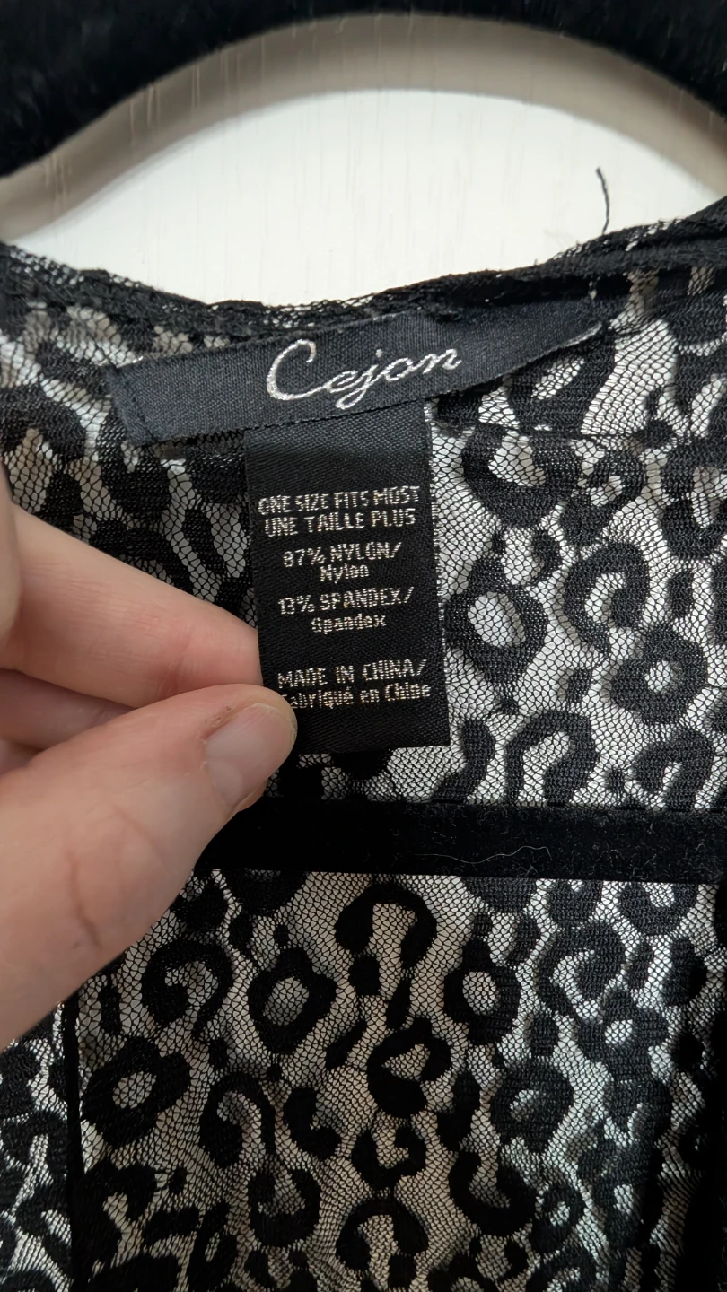 Cejon Leopard Print Sheer Kimono - photo 2