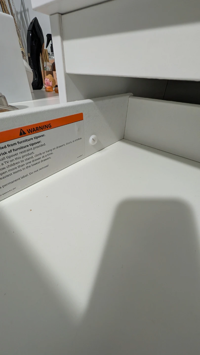 White Dresser with 5 Drawers - photo 3