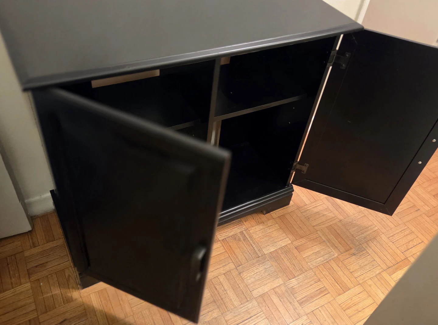 Aquarium stand - Black two-door storage cabinet - photo 3