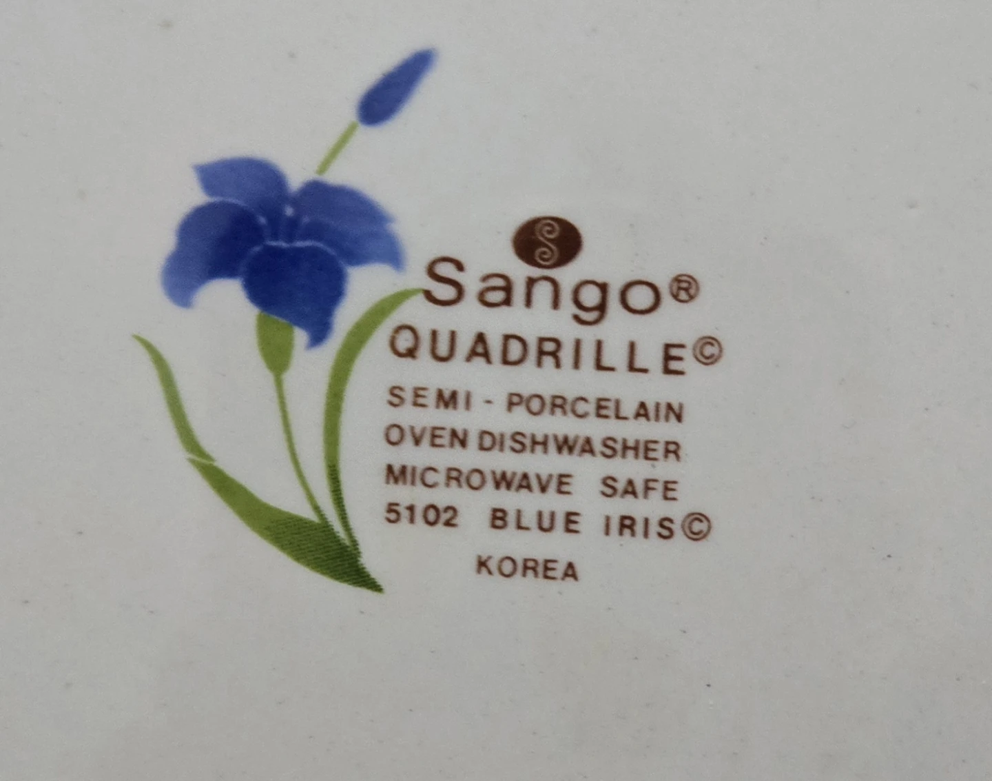 6 Plates Vintage Sango Blue Iris - photo 5