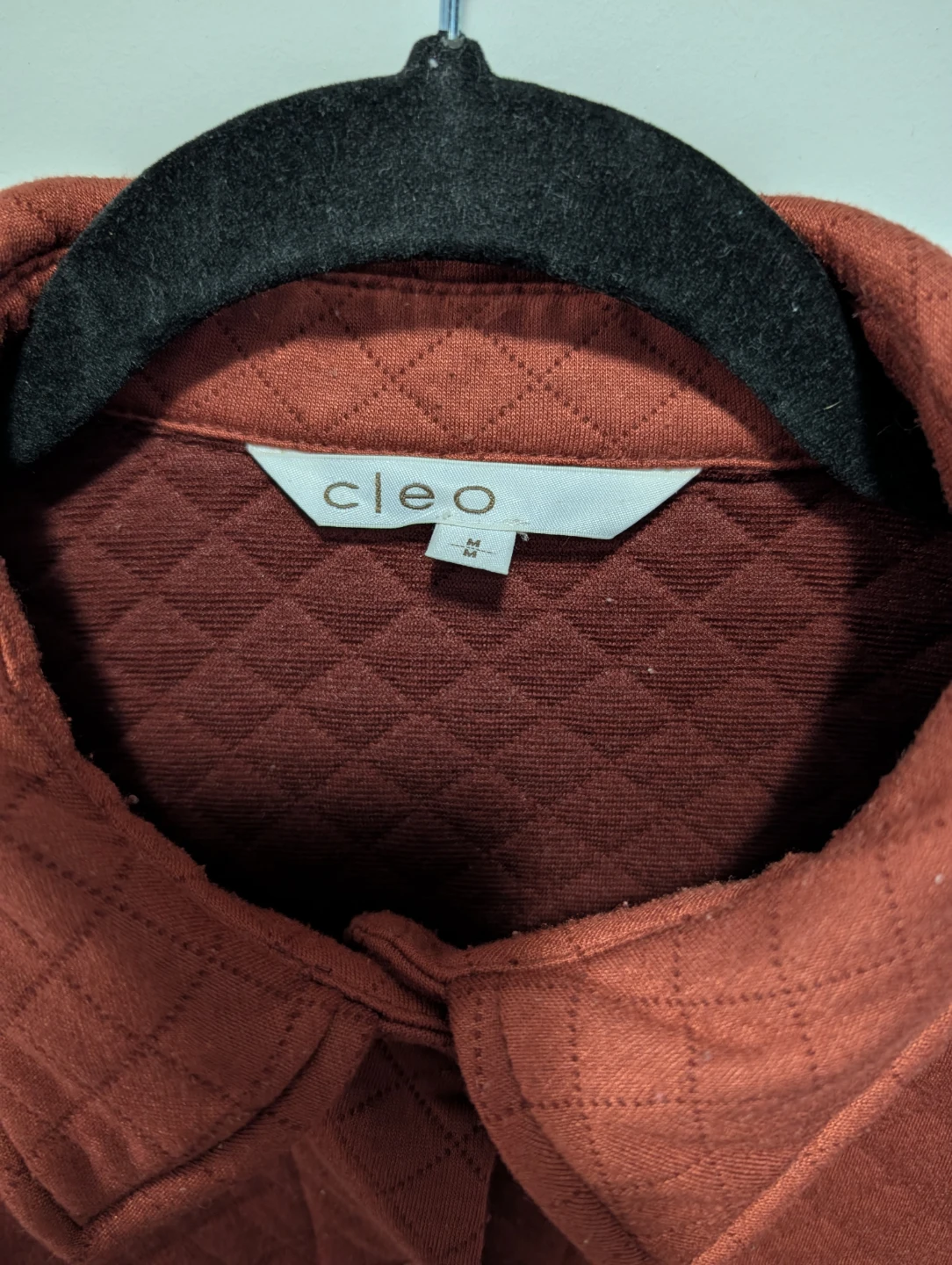 Cleo Quilted Button-Up Shirt - Medium - photo 2