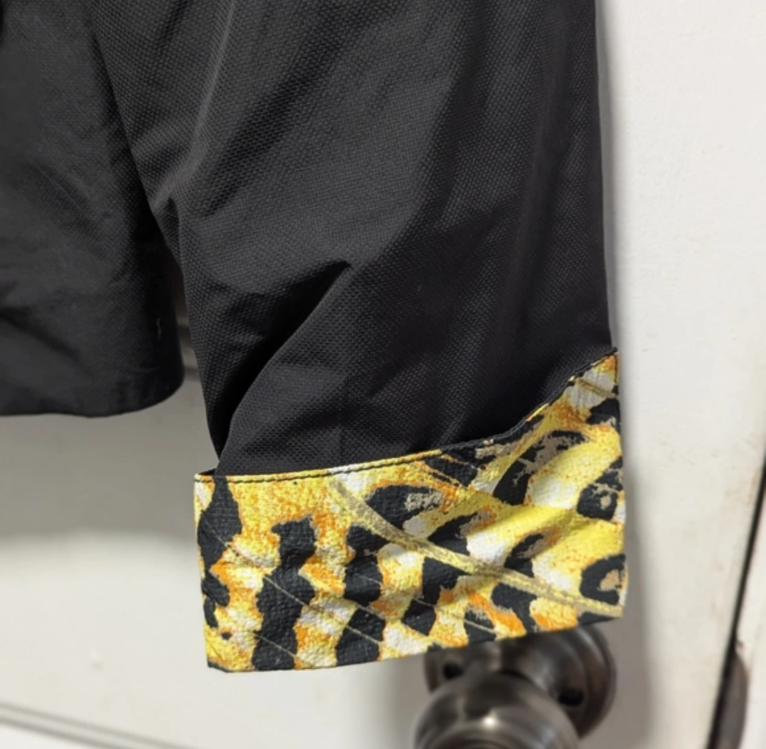 CRISCA Black & Yellow Leopard Print Blazer Jacket - photo 4