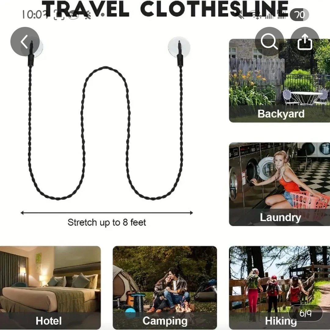Travel clothesline with suction cups - Free with a purchase - photo 4