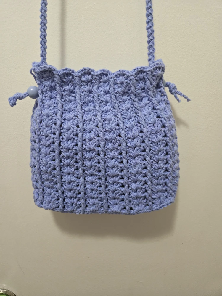 Handmade Crochet Drawstring Bag - photo 3