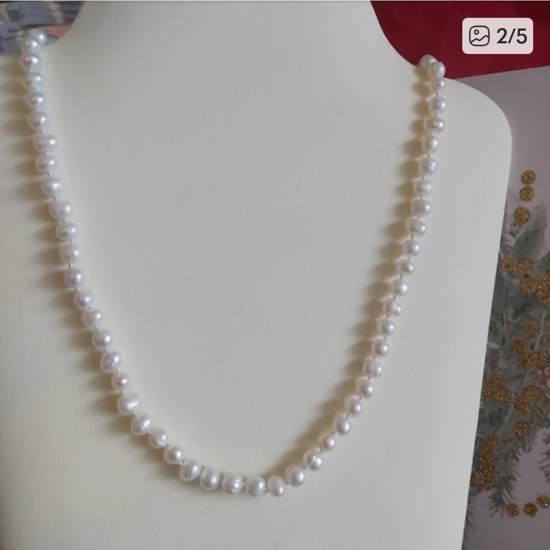 Pearl Necklace and Bracelet Set with Earrings - photo 2