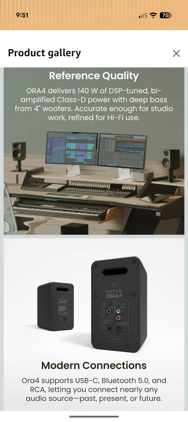 Kanto ORA4 Powered Speakers - photo 3