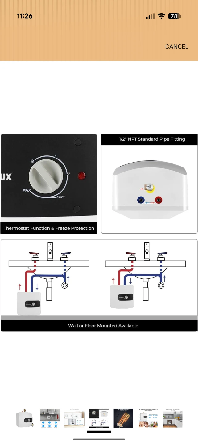 Camplux ME70B Tankless Electric Water Heater - photo 4