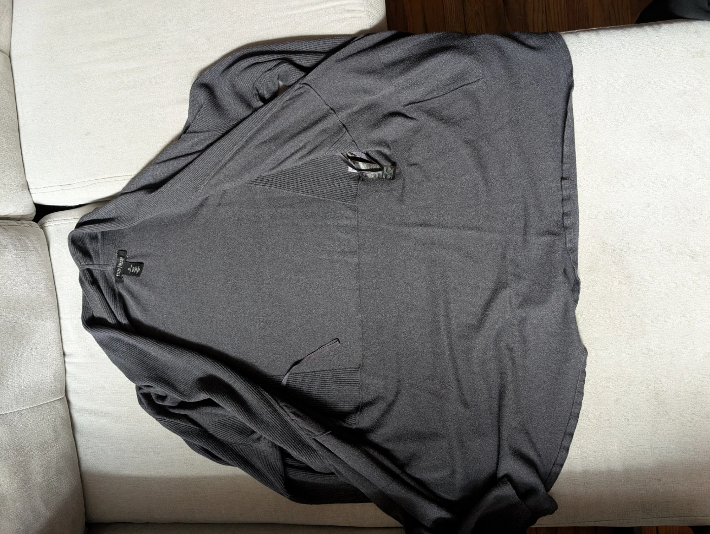 White House Black Market Grey Cardigan Sweater XL - photo 2