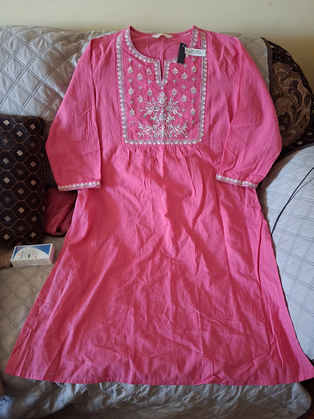 Pink Embroidered Kurti - photo 4