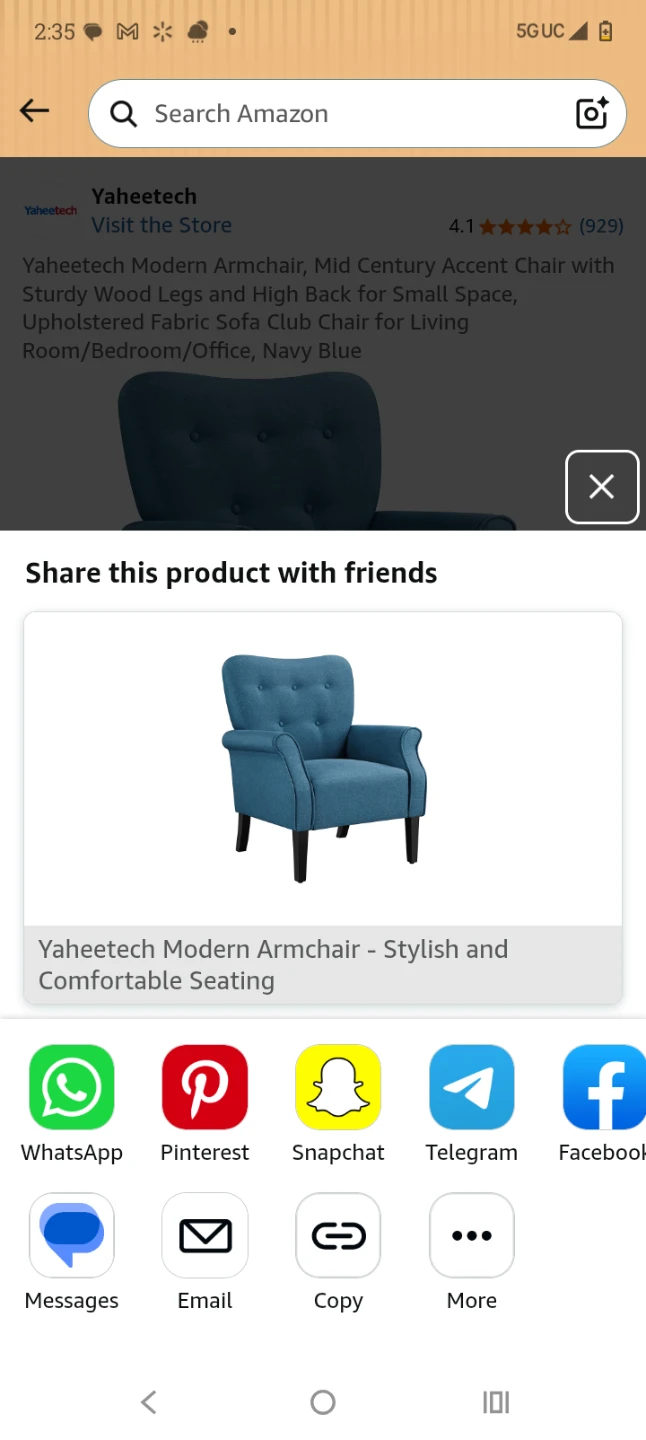 Yaheetech Modern Armchair - photo 3