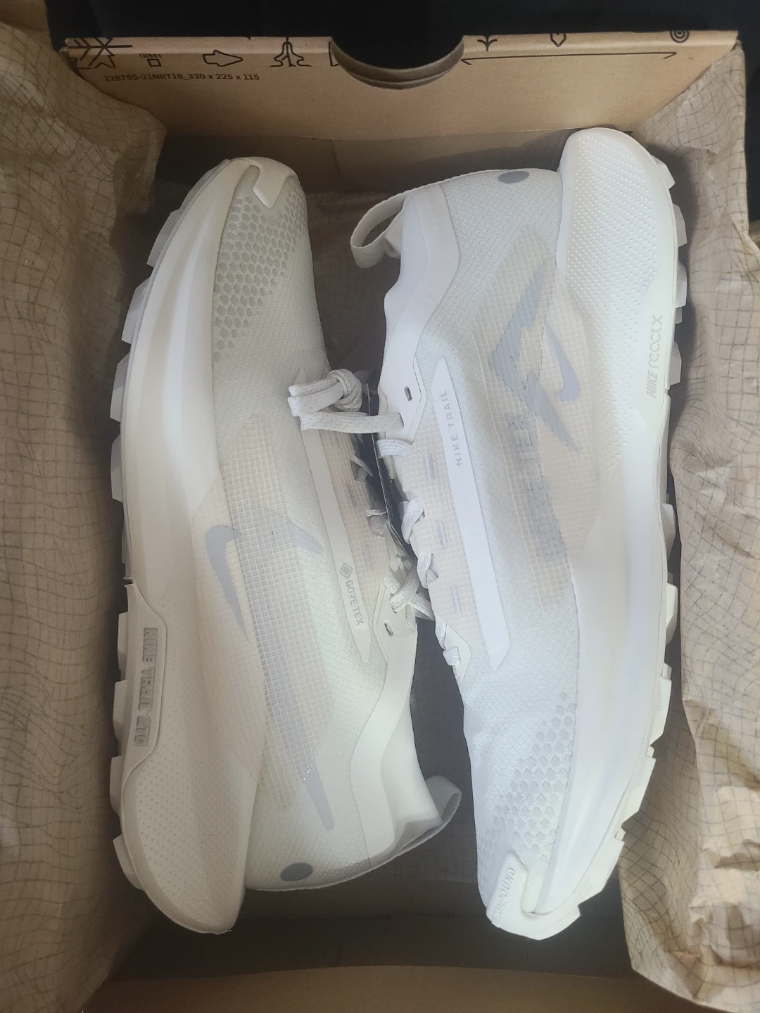 Nike Pegasus Trail 5 GORE-TEX White Running Shoes size 10