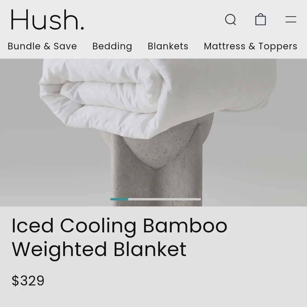 Hush Iced Cooling Bamboo Weighted Blanket Twin - photo 5