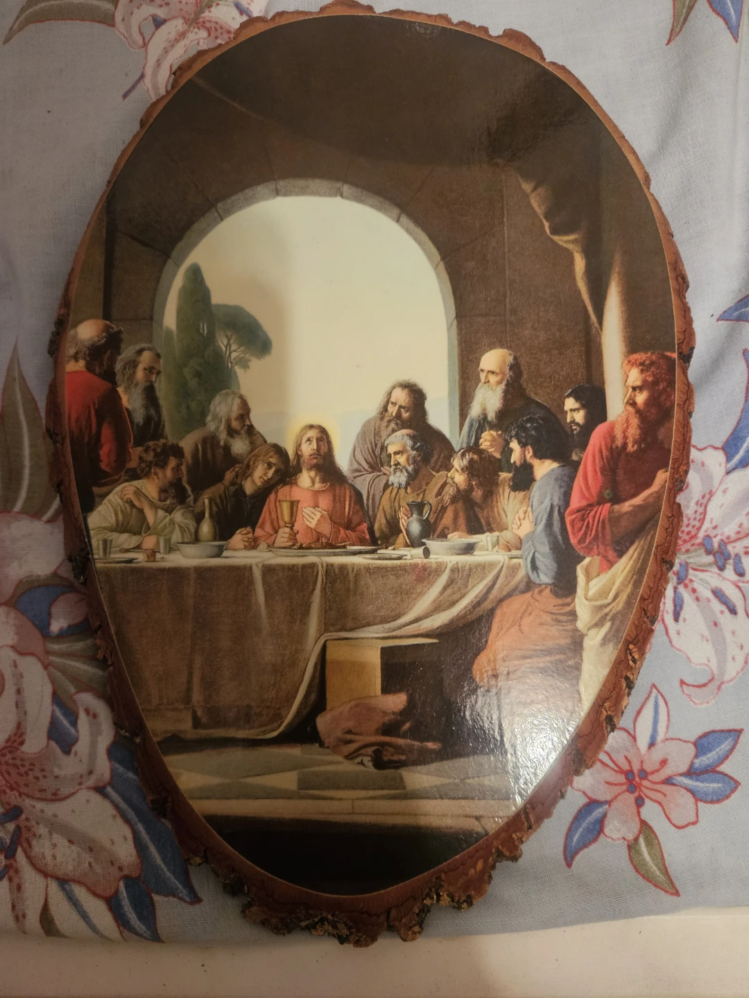 Last Supper Wall Art on Wood Slice