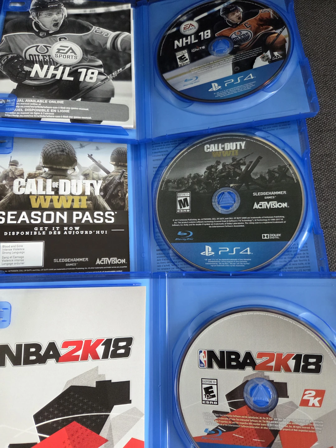 PlayStation 4 Games Bundle: NHL 18, Call of Duty WWII, NBA 2K18 - photo 2