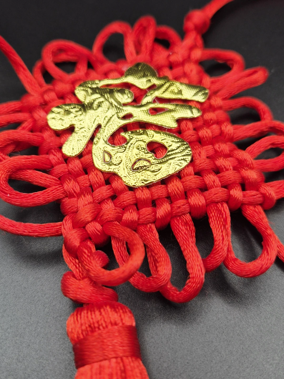 🏆 Red Chinese Knot with Gold Charm - photo 3