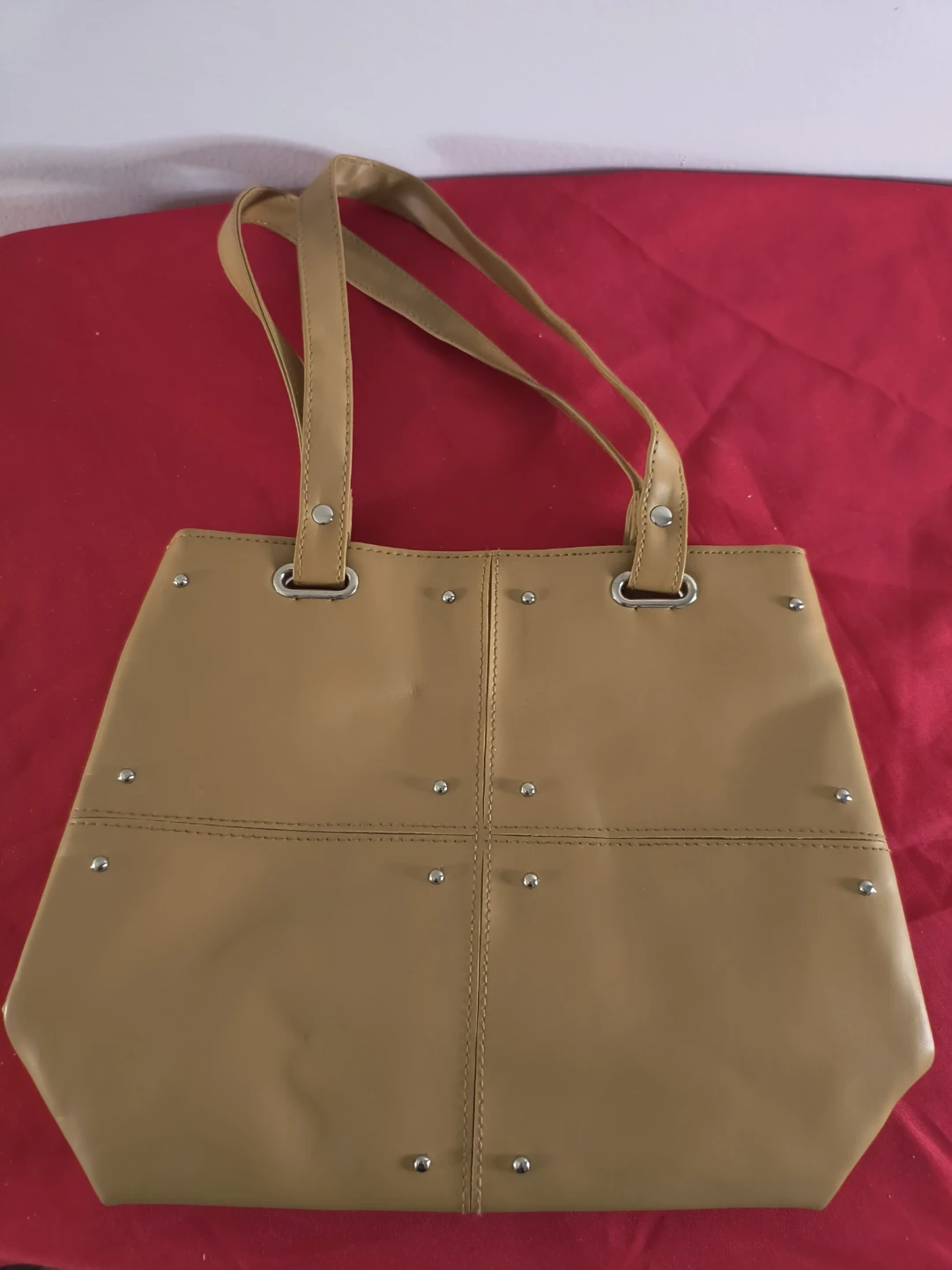 Tan Shoulder Bag with Studs - photo 3