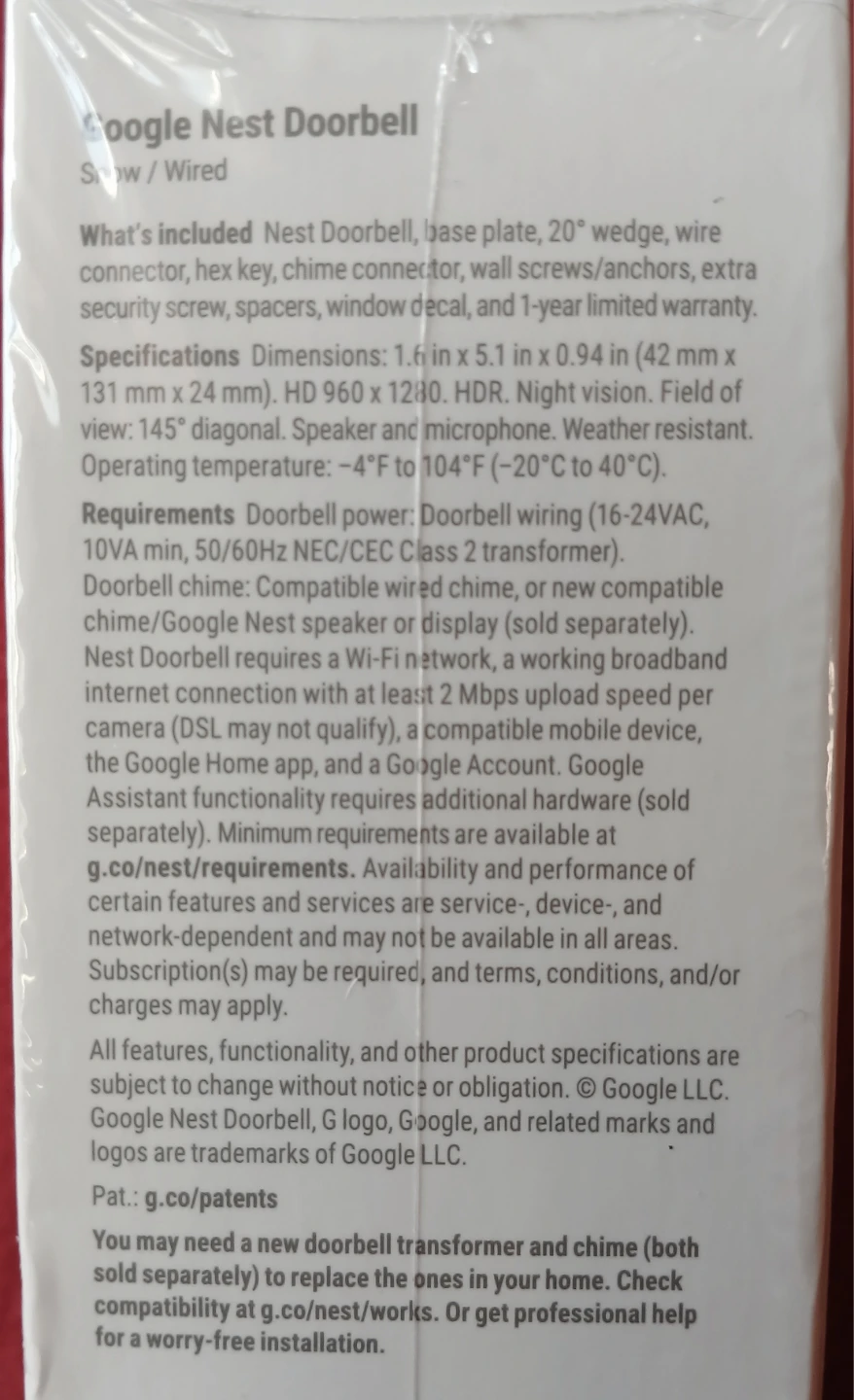 Google Nest Doorbell (2nd generation) - Wired *NEW* - photo 5