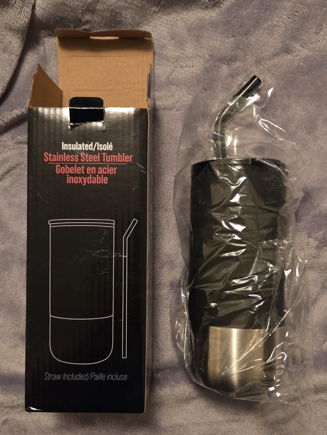 Insulated Stainless Steel Tumbler with Straw - photo 2