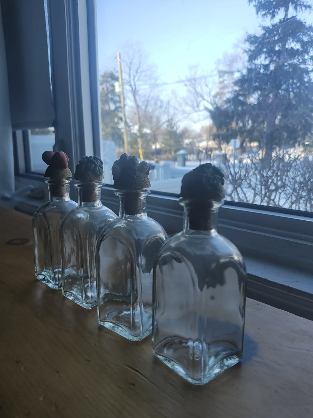 Set of 4 glass spice bottles Cork Stoppers - photo 2