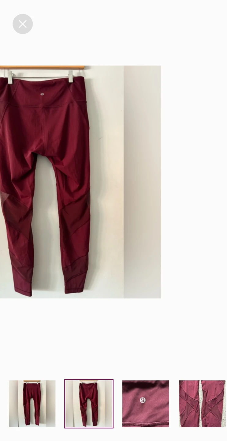 Lululemon Align Leggings Burgundy Mesh