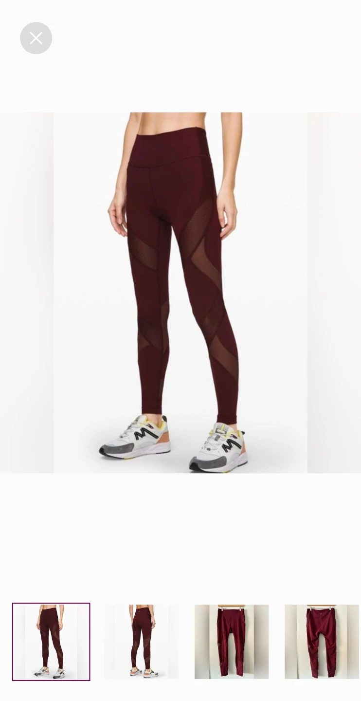 Lululemon Align Leggings Burgundy Mesh - photo 2
