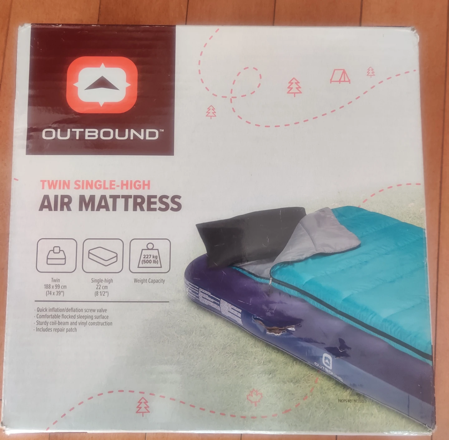 OUTBOUND Twin Single-High Air Mattress