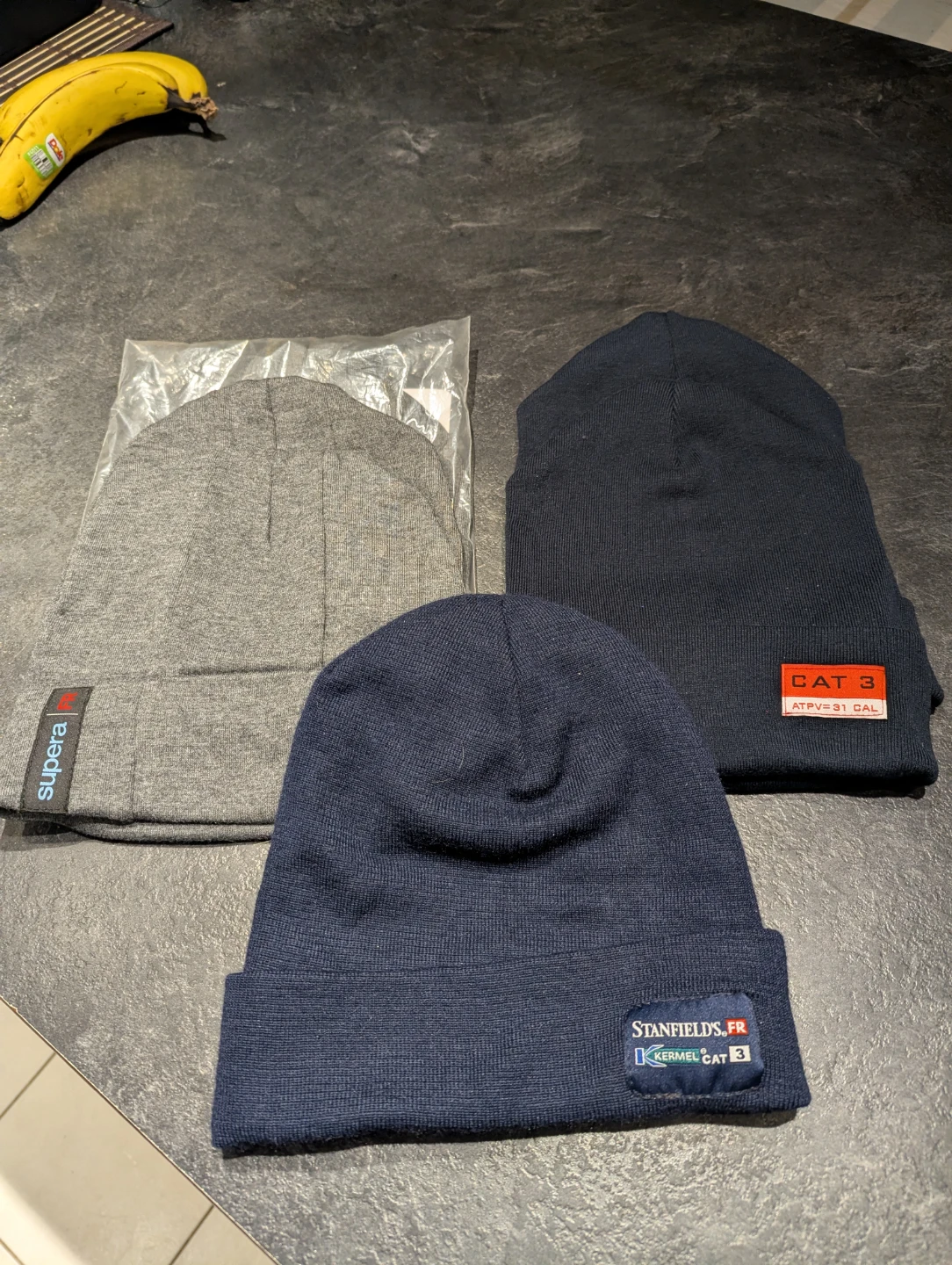 CAT 3 FR Winter Hats - Navy & Grey