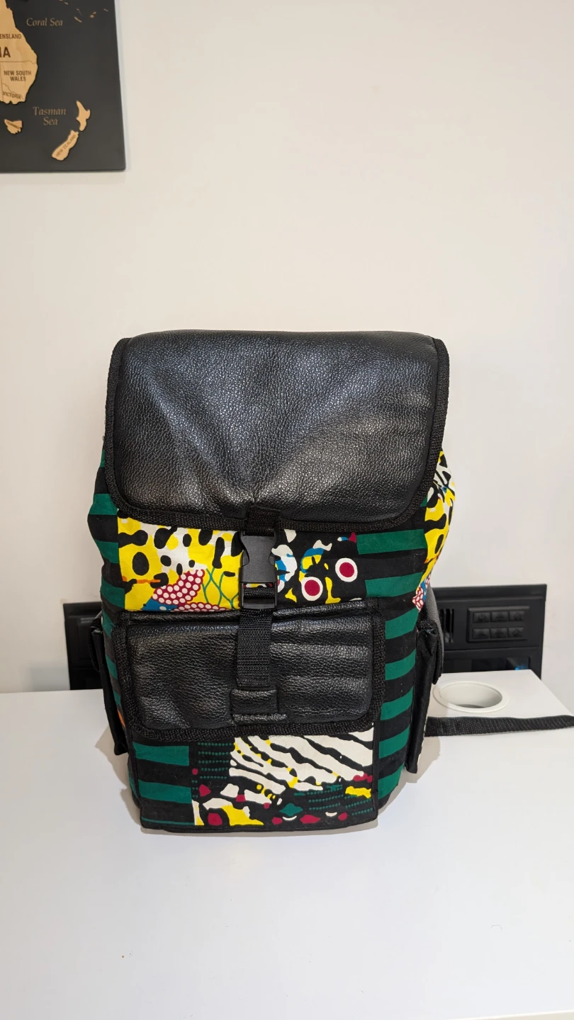 Colourful Backpack with Leather Accents - photo 5