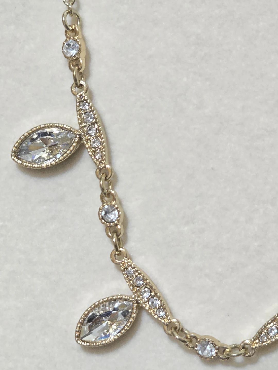 Monet Gold Tone Necklace with Crystal Accents - photo 2