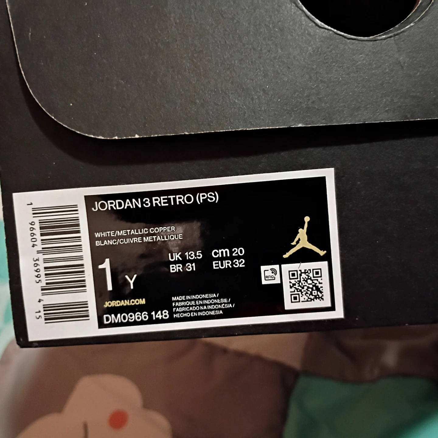 Jordan 3 Retro (PS) White/Metallic Copper Shoes - photo 2