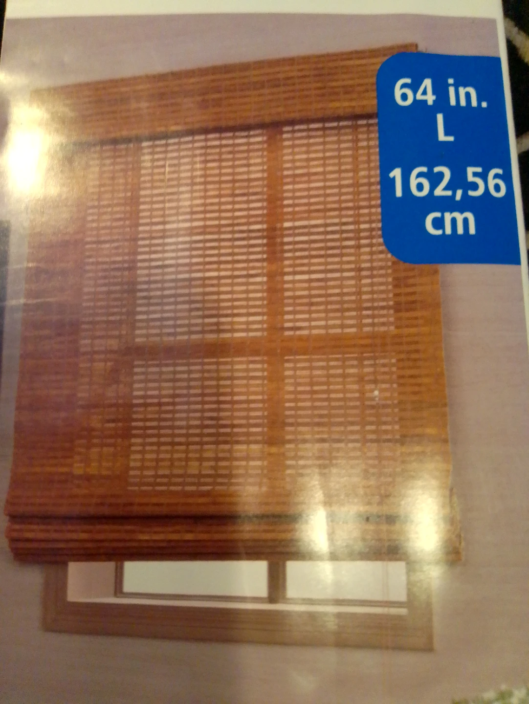 Mainstays Bamboo Roman Shade 64" W x 64" L - photo 5