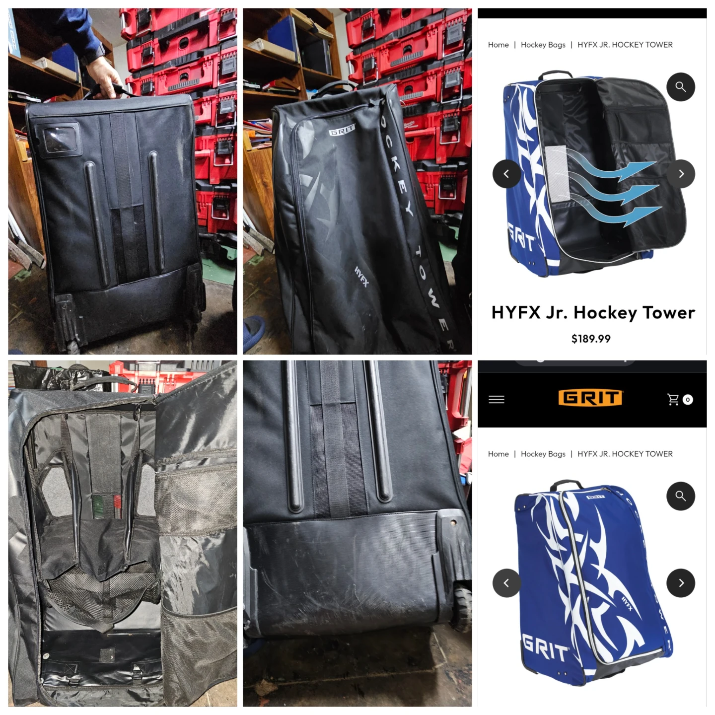 GRIT HYFX Jr. Hockey Tower Bag
