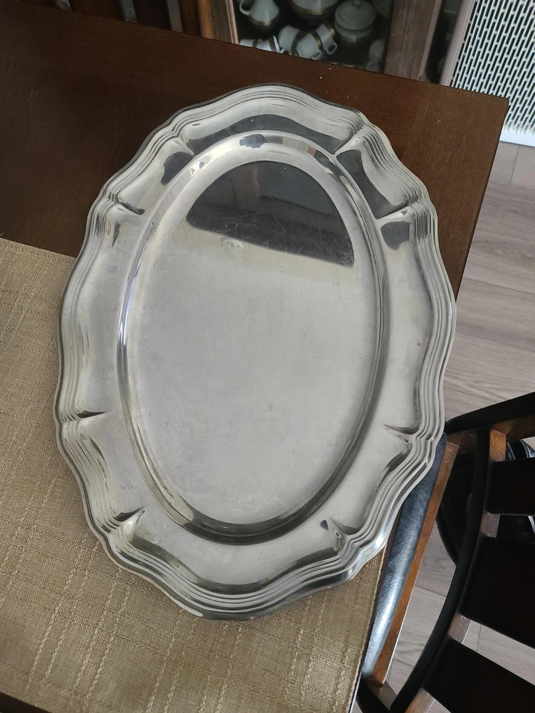 Oval Silver Plated Serving Tray