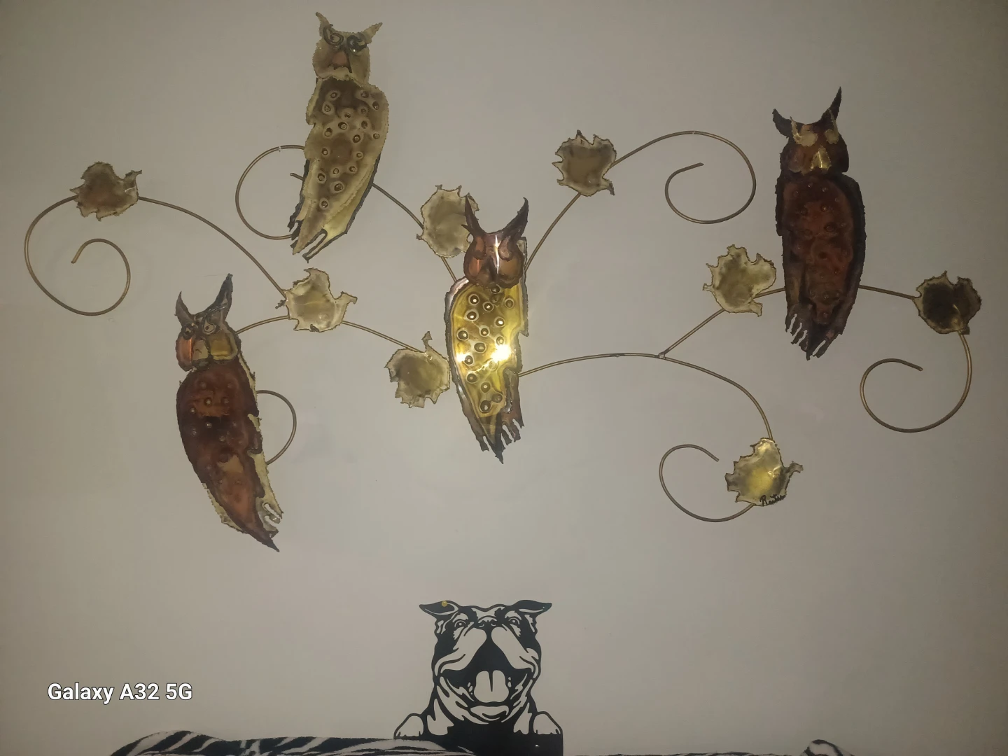 Metal Owl Wall Art Sculpture
