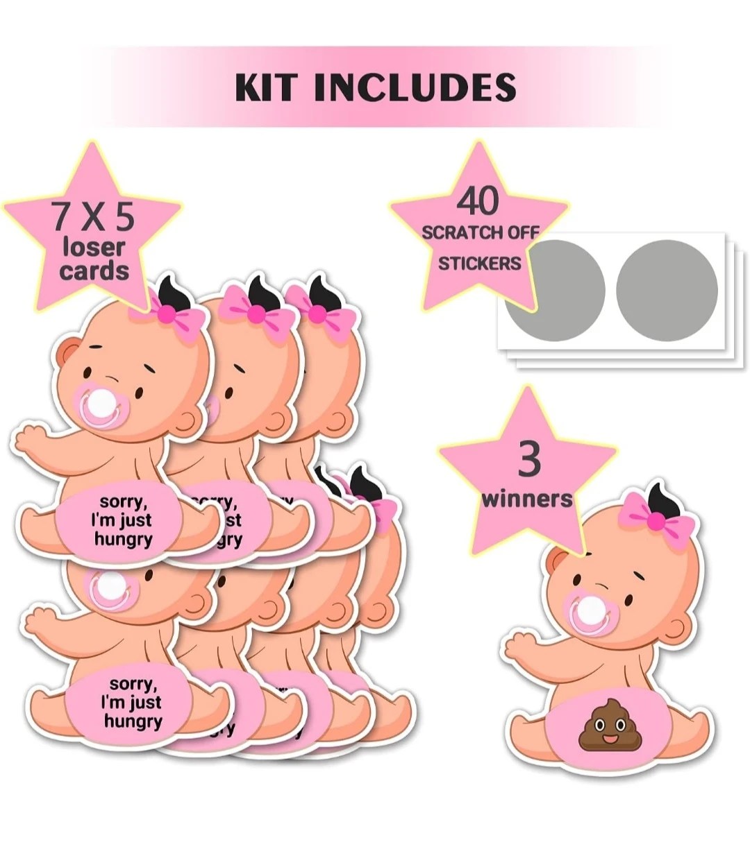 Baby Shower Scratch Off Game...New - photo 2