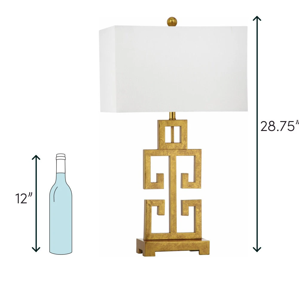 Gold Greek Key Table Lamps - Set of 2 - photo 3