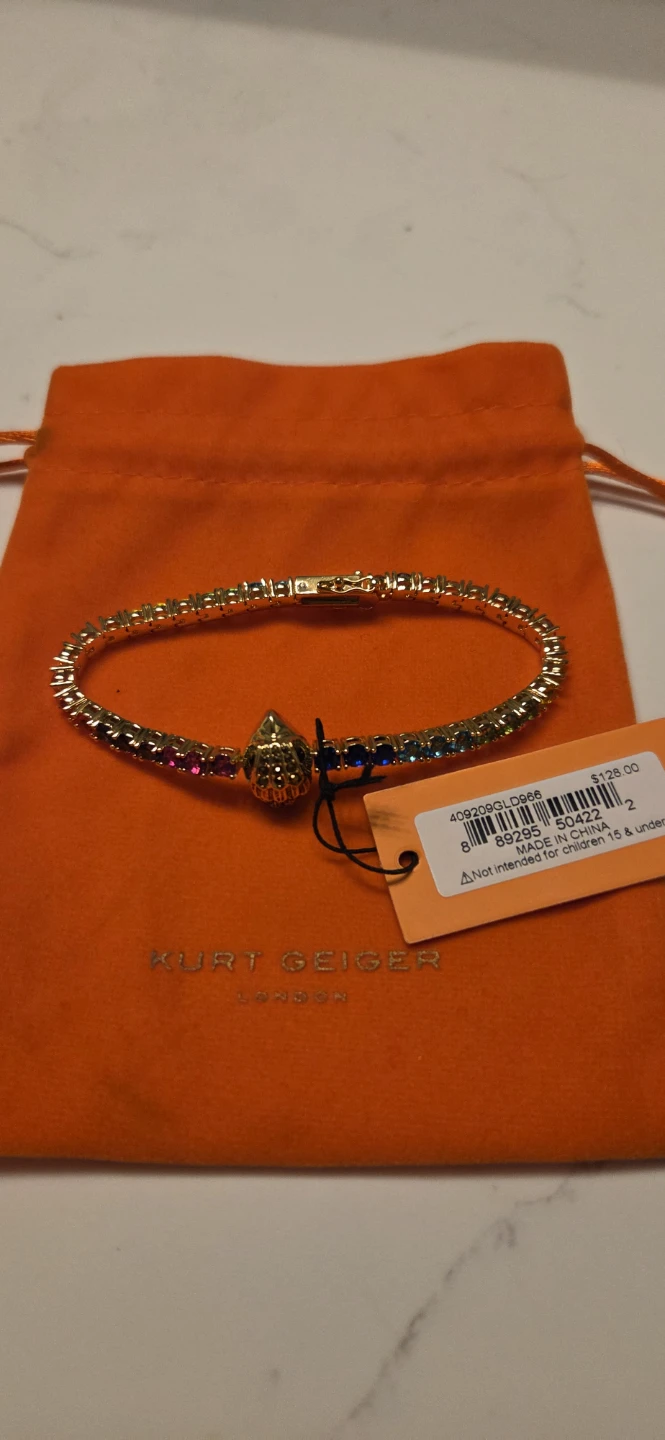 Kurt Geiger London Rainbow Crystal Bracelet with Eagle Head