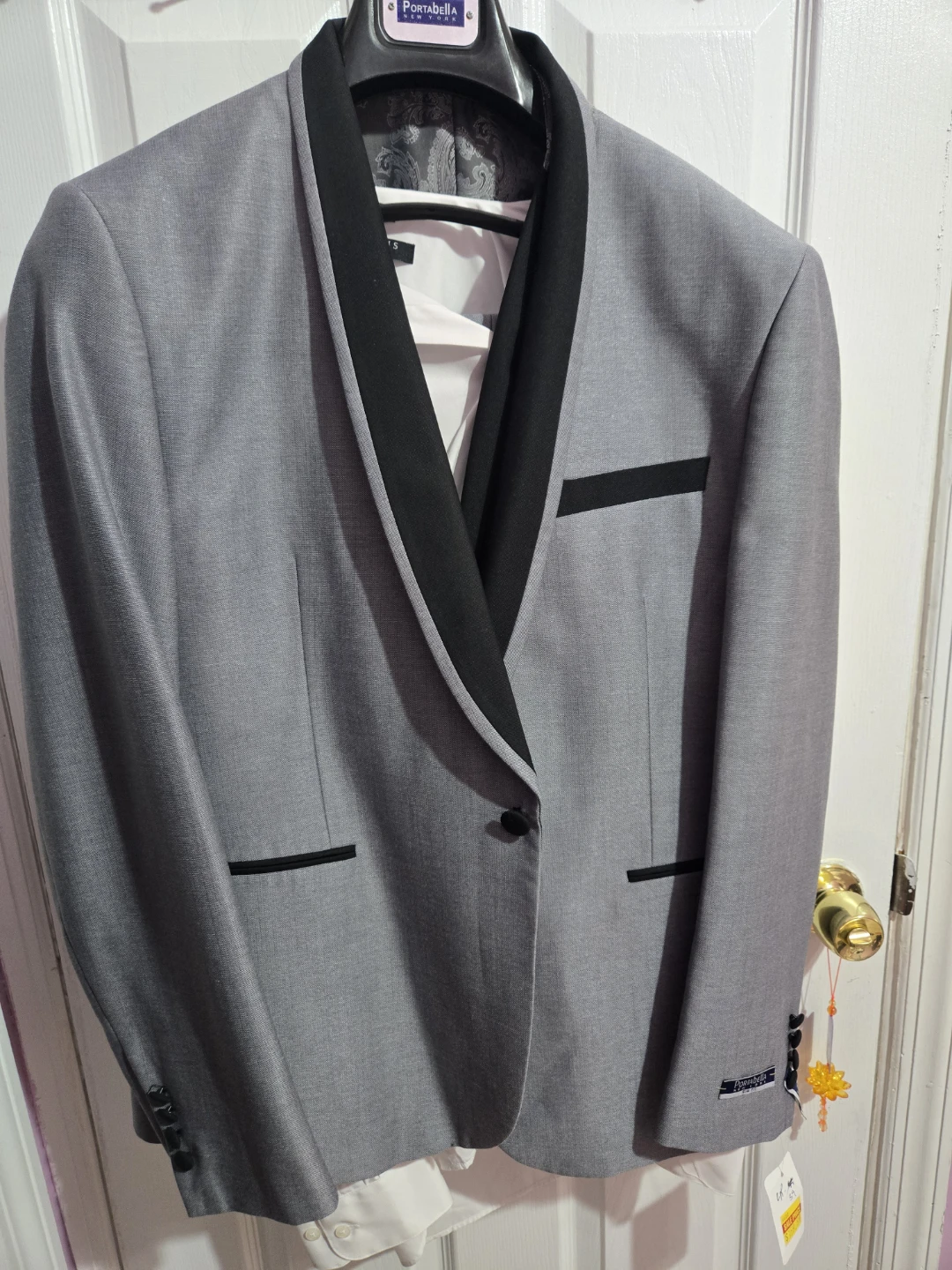 Portabella New York Men's Slim Fit Grey Suit Jacket Size 44R