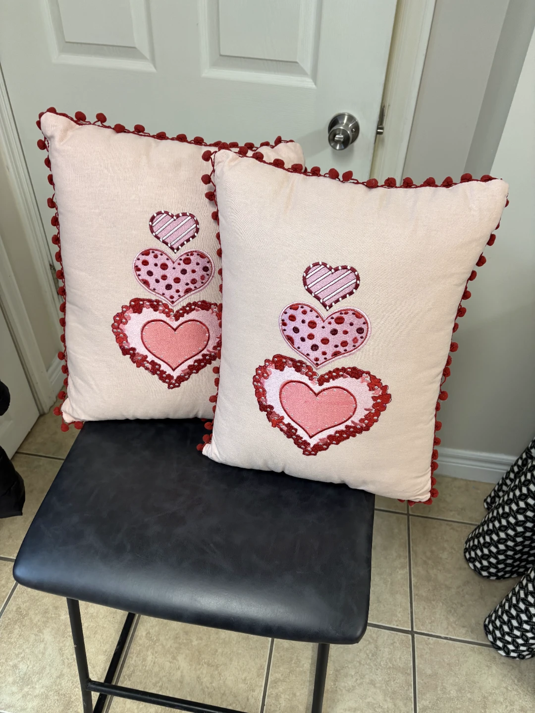 Set of 2 Valentine's Day Heart Decorative Pillows