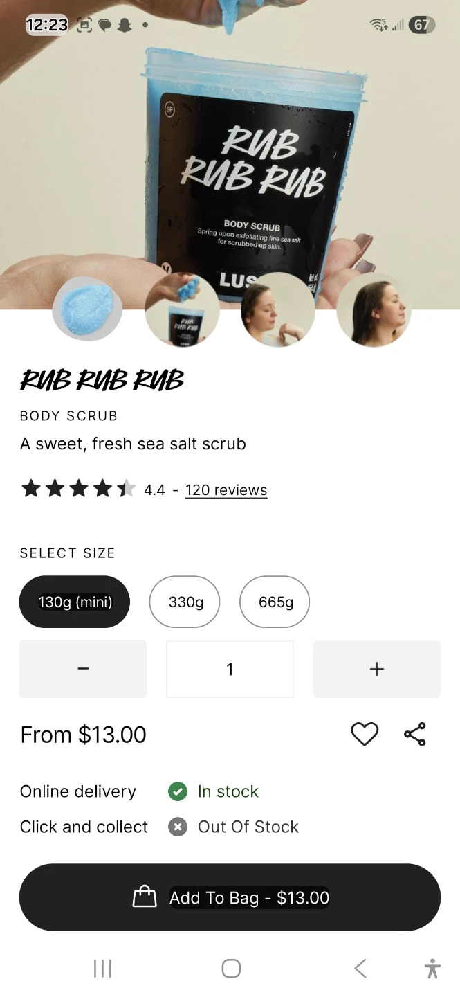 Lush Rub Rub Rub Body Scrub 130g - photo 3