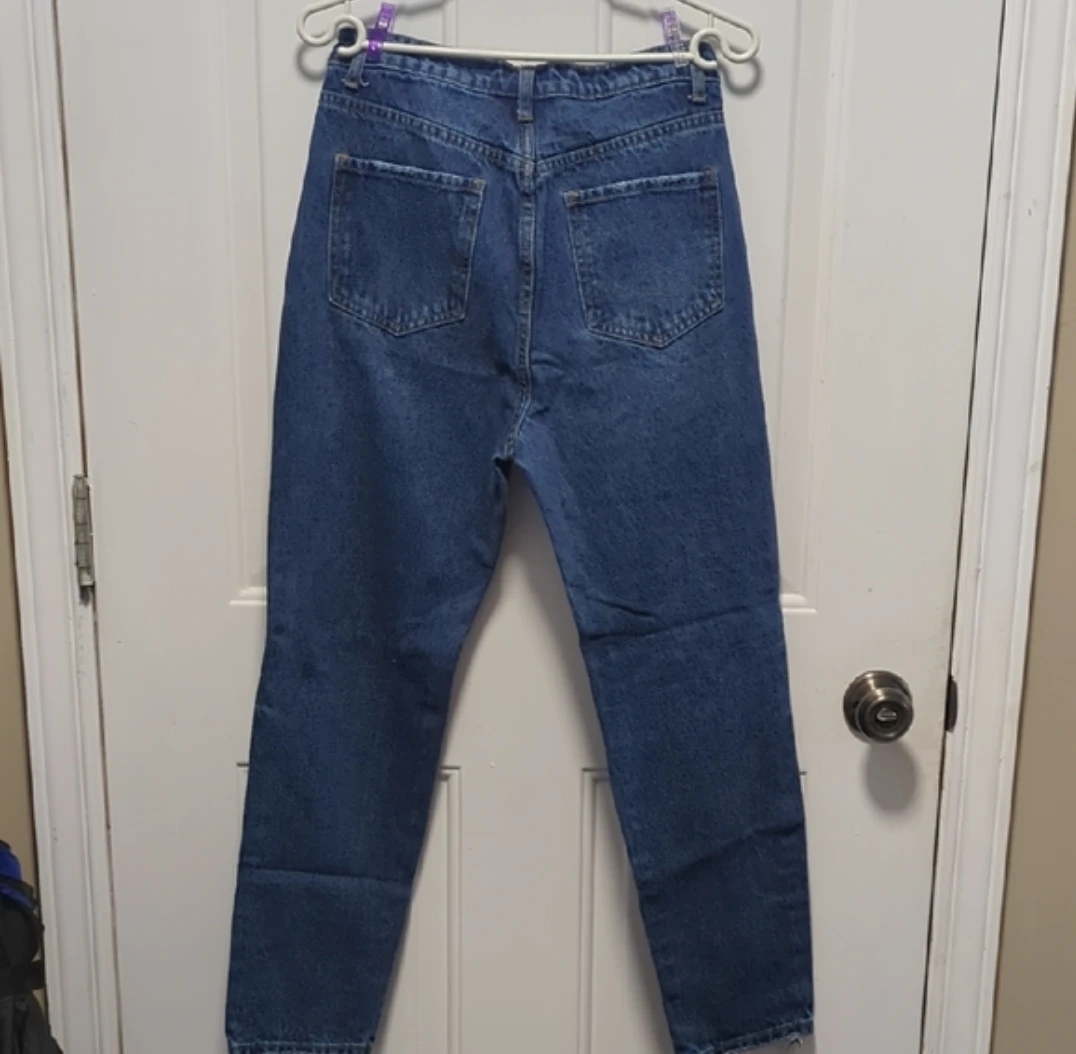 SHEIN Women's Distressed Blue Denim Jeans Size M - photo 4