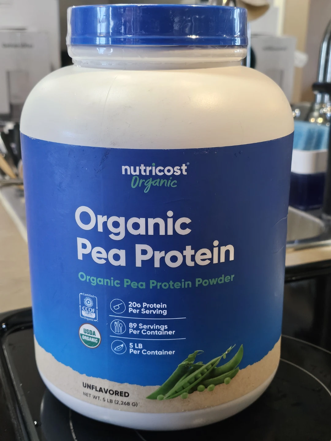 Nutricost Organic Pea Protein Powder 5 lb Unflavored - photo 2