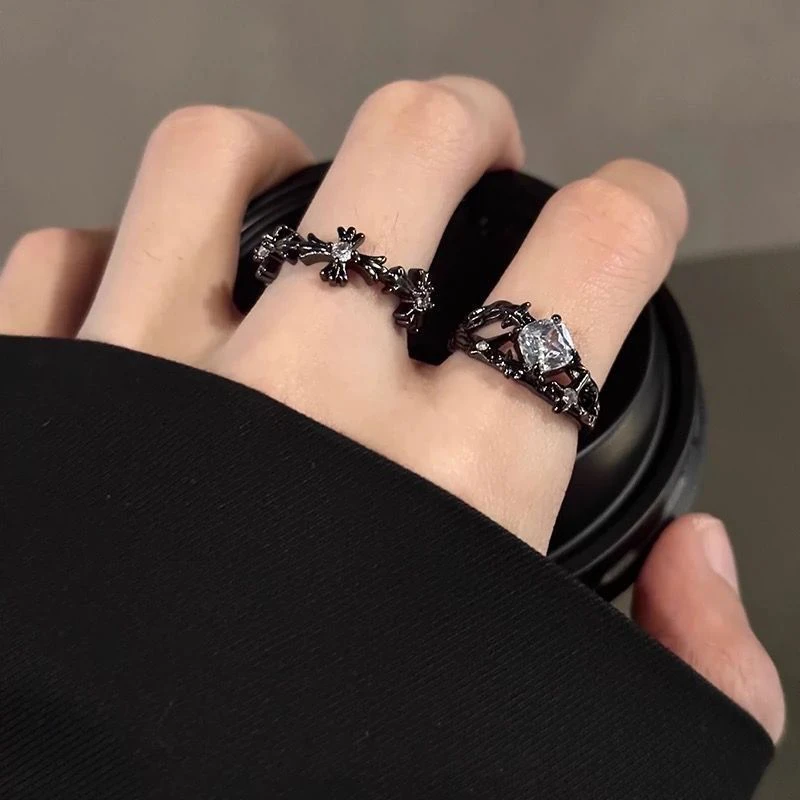 Gothic Square Stone Ring