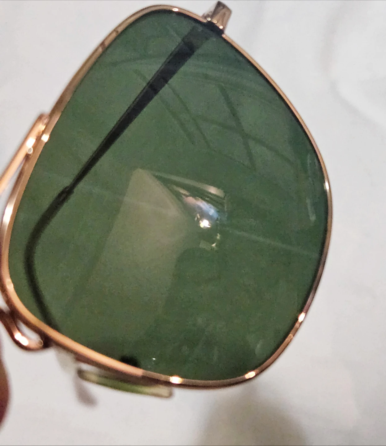 Olive Green Aviator Sunglasses w/ 2 cases - photo 4