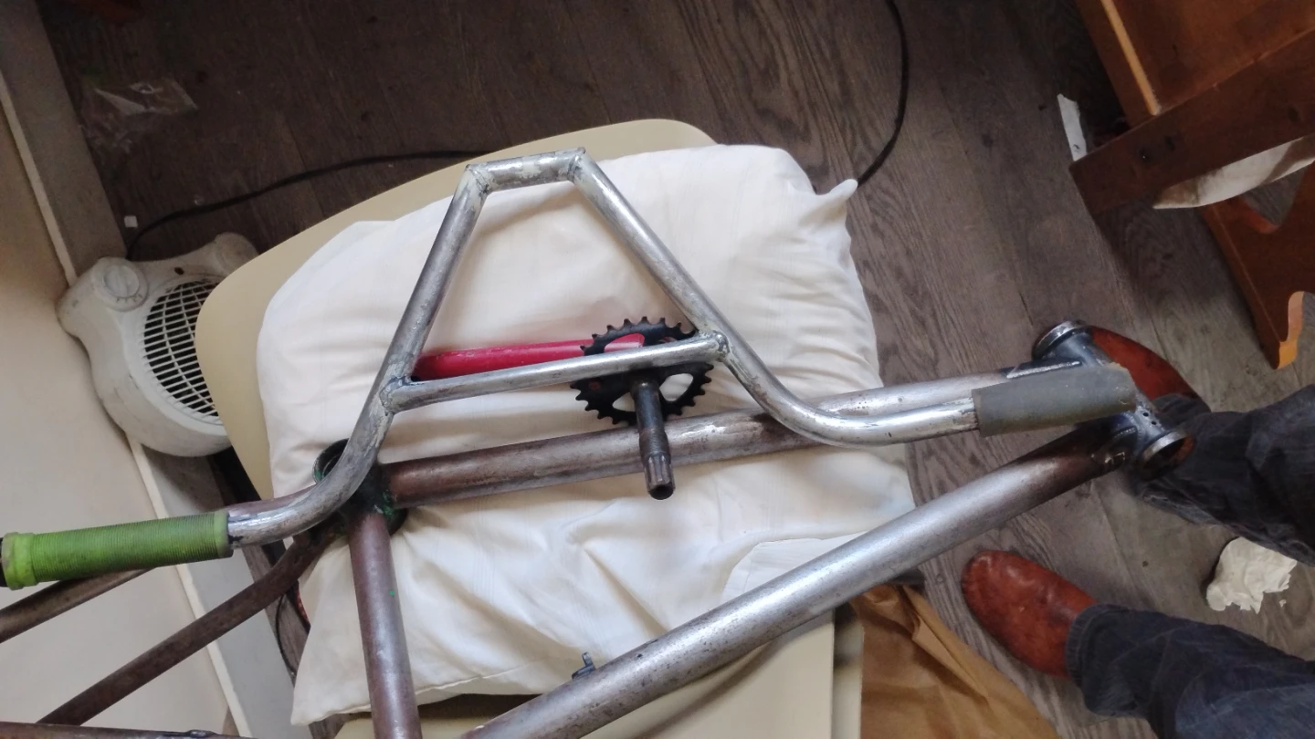 BSD BMX frame, crankset and bars - photo 2