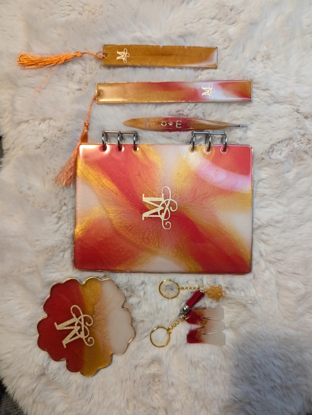 Resin Bookmark, Keychain, Coaster and Planner Set - photo 4