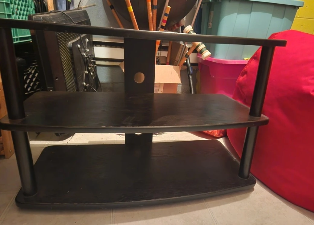 Black 3-Tier TV Stand - photo 2