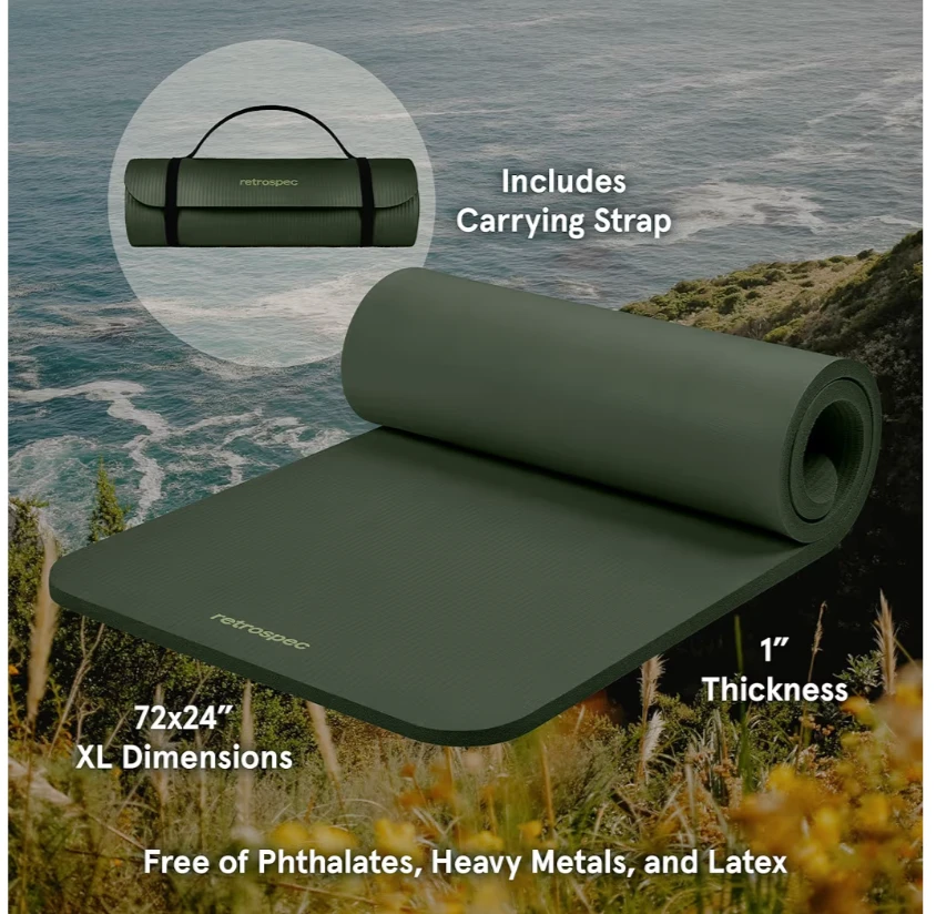 Retrospec Yoga Mat - Green, 72"x24" XL - photo 4